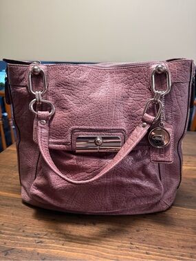 DUSTY MAUVE COACH KRISTIN TOTE BAG